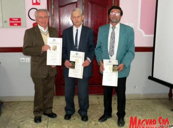 A díjazottak: Pekár Tibor, Nagygyörgy Zoltán és Gulyás László (Benedek Miklós felvétele)